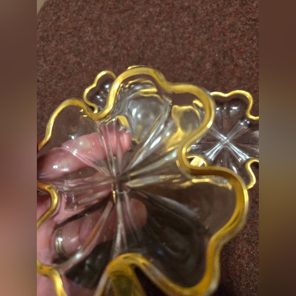 Vintage Shamrock Trinket Dishes With Gokd Edges Set Of 3 Gladd - Picture 5 of 6